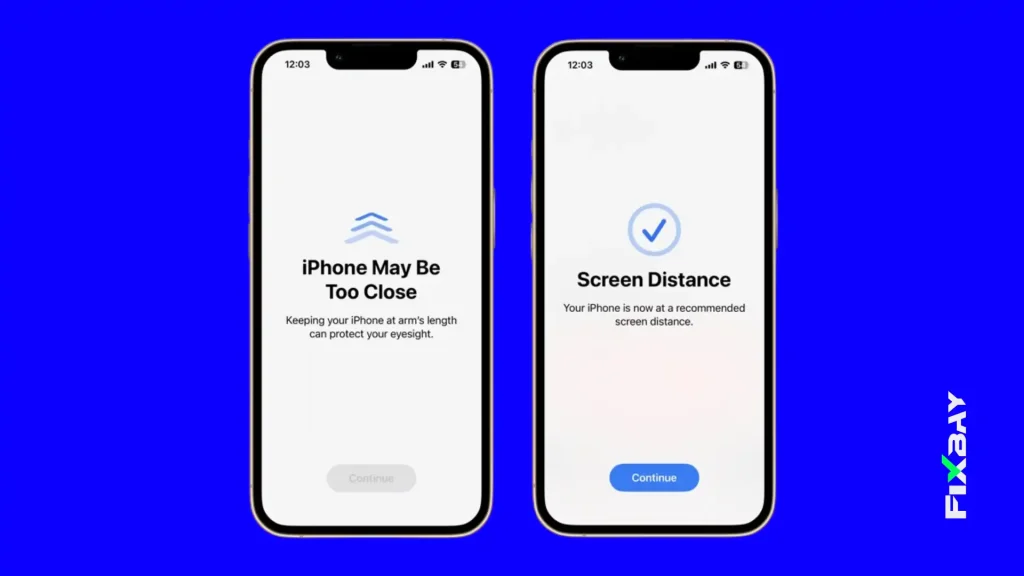 screen distance iphone