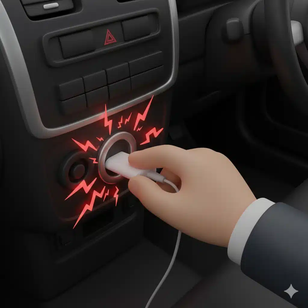 Cas fon dalam kereta